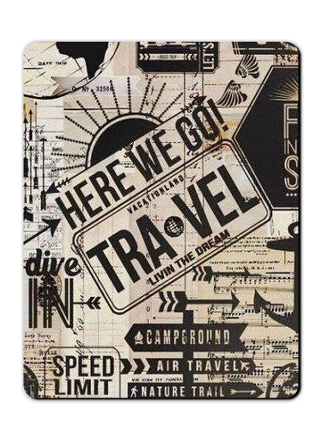 Theodor Here Wo Go Travel Printed Anti Slip Mousepad Multicolour - Image 1