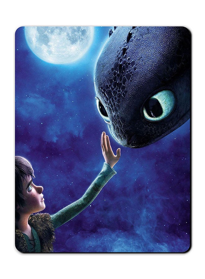 Theodor Hiccup And Toothless Printed Anti Slip Mousepad Multicolour - Image 1