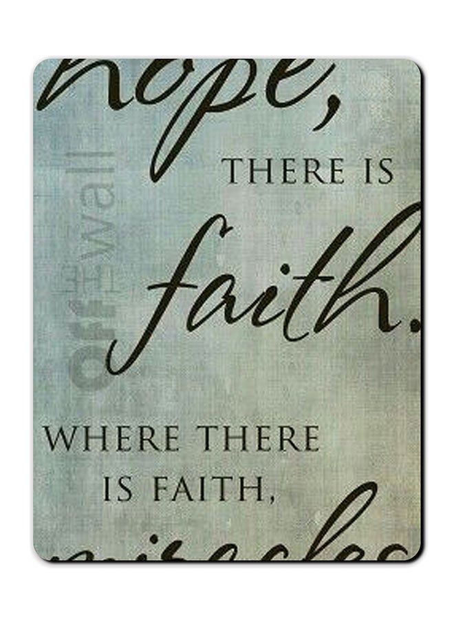 Theodor Hope Faith Printed Anti Slip Mousepad Multicolour - Image 1