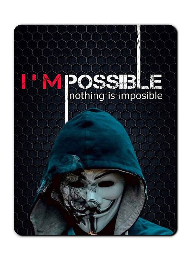 Theodor I Am Impossible Printed Anti Slip Mousepad Multicolour - Image 1