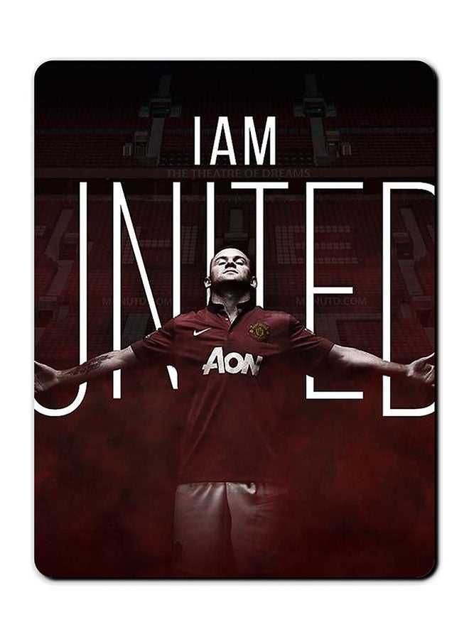 I Am United Printed Anti-Slip Mousepad Multicolour