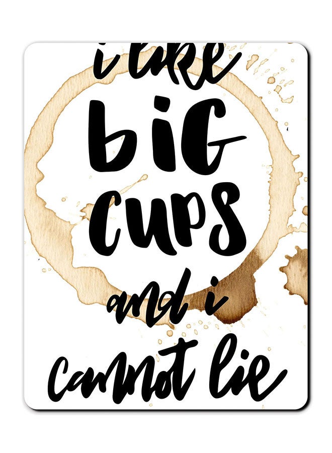 Theodor I Like Big Cups Printed Anti-Slip Mousepad Multicolour