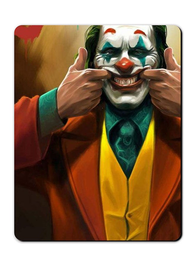 Theodor Joker Smile Printed Anti-Slip Mousepad Multicolour
