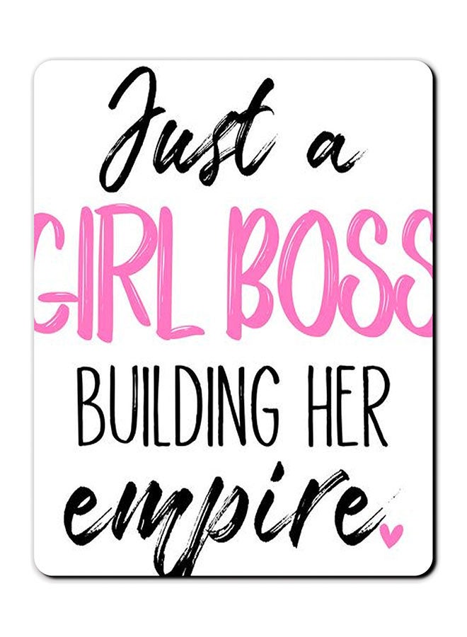 Theodor Just A Girl Boss Printed Anti-Slip Mousepad Multicolour