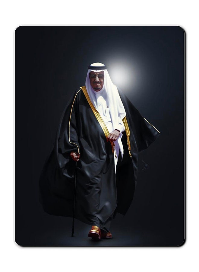 لوحة ماوس مقاومة للانزلاق بطبعة الملك سلمان متعدد الألوان