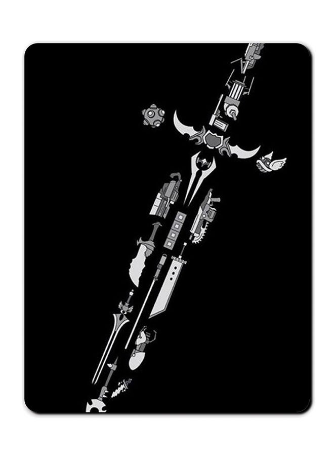 Theodor Knife Sword Printed Anti-Slip Mousepad Multicolour