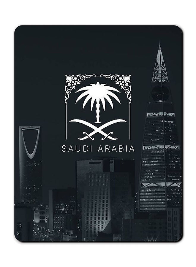 لوحة ماوس مضادة للإنزلاق بطبعة المملكة العربية السعودية متعدد الألوان