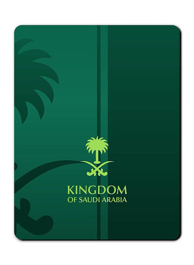 Theodor King Of Saudi Arabia Printed Anti-Slip Mousepad Green