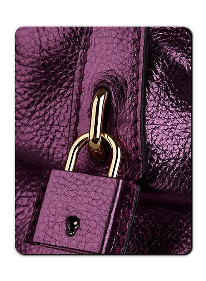 Theodor Ladies Bag With Lock Printed Anti-Slip Mousepad Purple/Gold