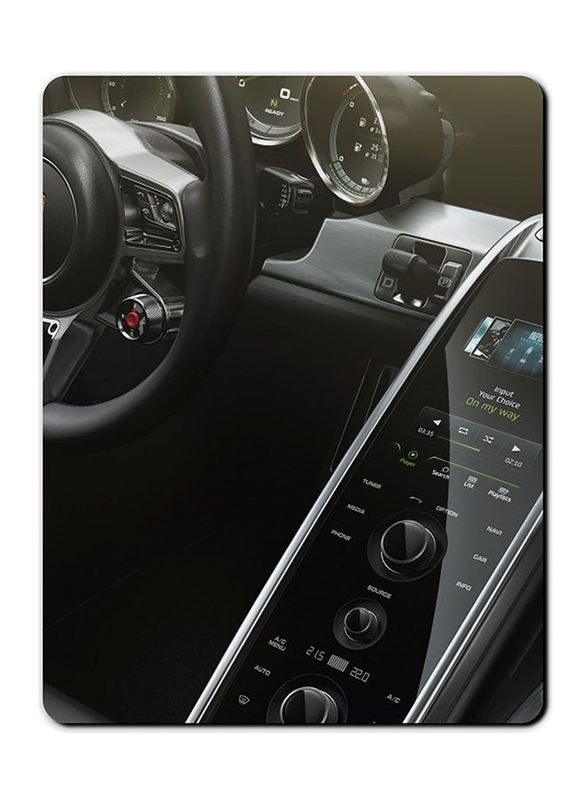 Theodor Lambo Car Interior Printed Anti-Slip Mousepad Multicolour