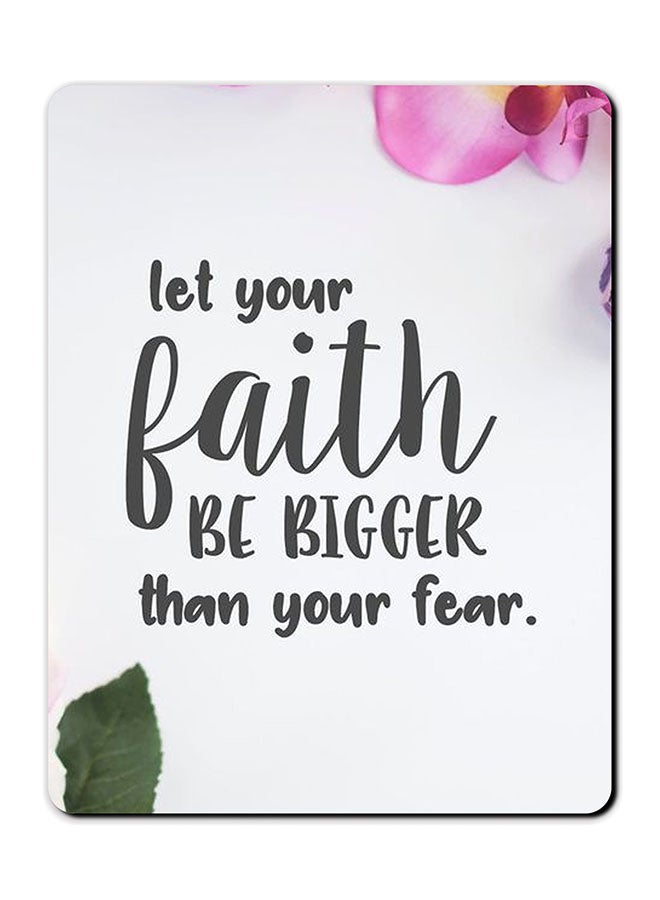 Theodor Let Your Faith Printed Anti-Slip Mousepad Multicolour