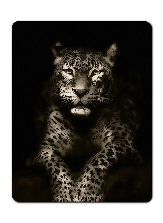 ثيودور لوحة ماوس مضادة للانزلاق بطبعة جلد الفهد . أسود/ رمادي - Image 1