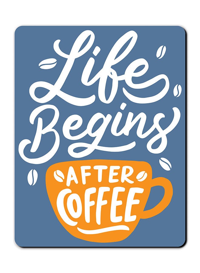 ثيودور "لوحة ماوس مضادة للانزلاق مطبوعة باقتباس "Life Begins" متعدد الألوان - Image 1