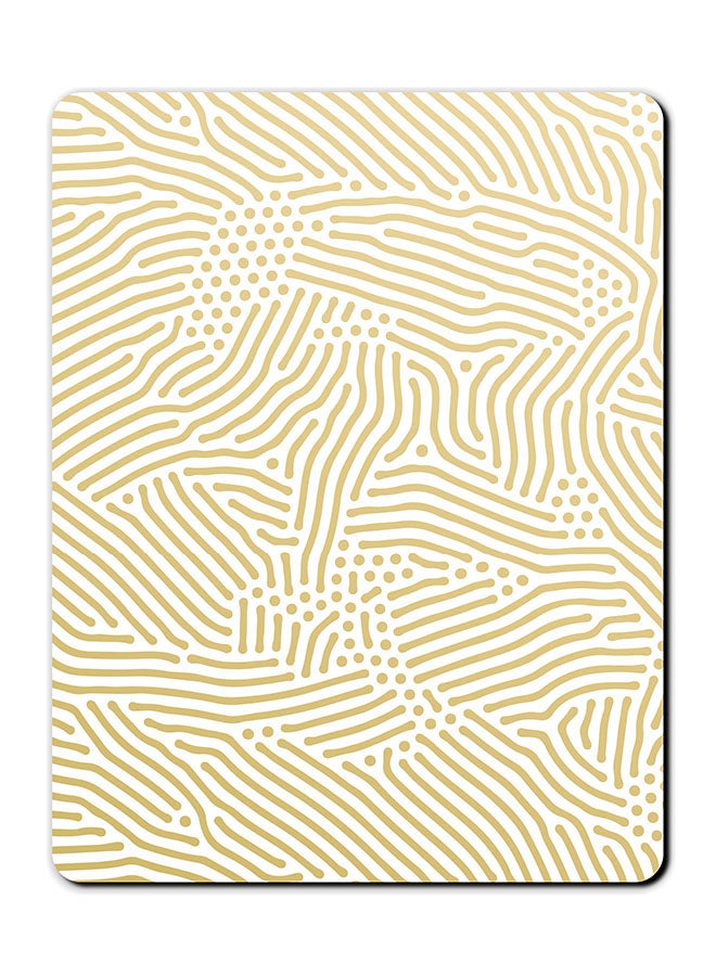 Theodor Lines Printed Anti-Slip Mousepad Beige - Image 1