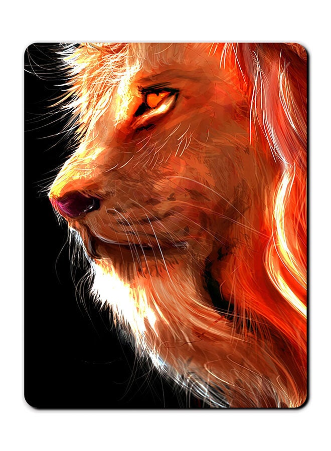 Theodor Lion Side Face Printed Anti-Slip Mousepad Multicolour - Image 1