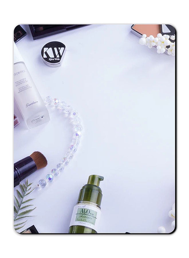 Theodor Makeup Items Printed Anti-Slip Mousepad White/Green/Black - Image 1