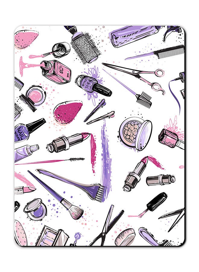 ثيودور لوحة ماوس مضادة للانزلاق مزينة بطبعة مكياج متعدد الألوان - Image 1