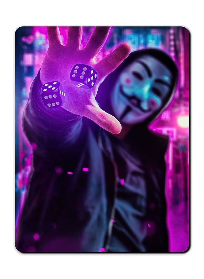 Theodor Man with Dice Smooth Surface Printed Non-Slip Mousepad Multicolour - Image 1