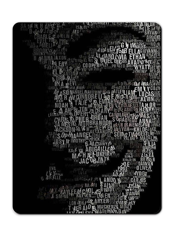 Theodor Mask Smooth Surface Printed Non-Slip Mousepad White/Black  - Image 1
