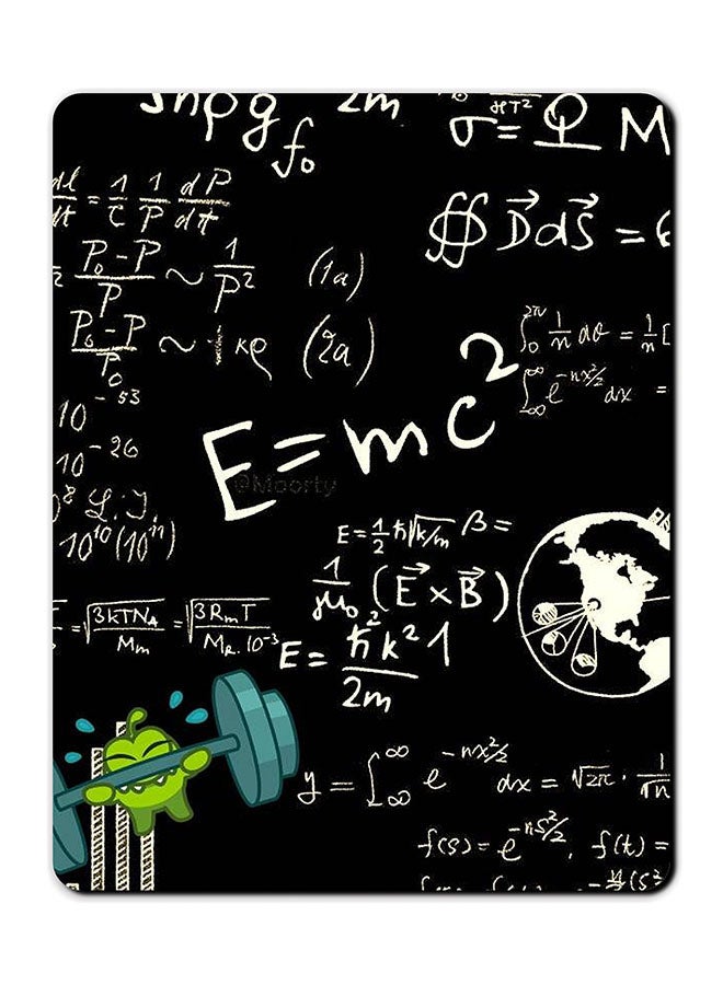 ثيودور "لوحة ماوس مانعة للانزلاق مطبوعة بعبارة "Math Study" بسطح أملس" متعدد الألوان - Image 1