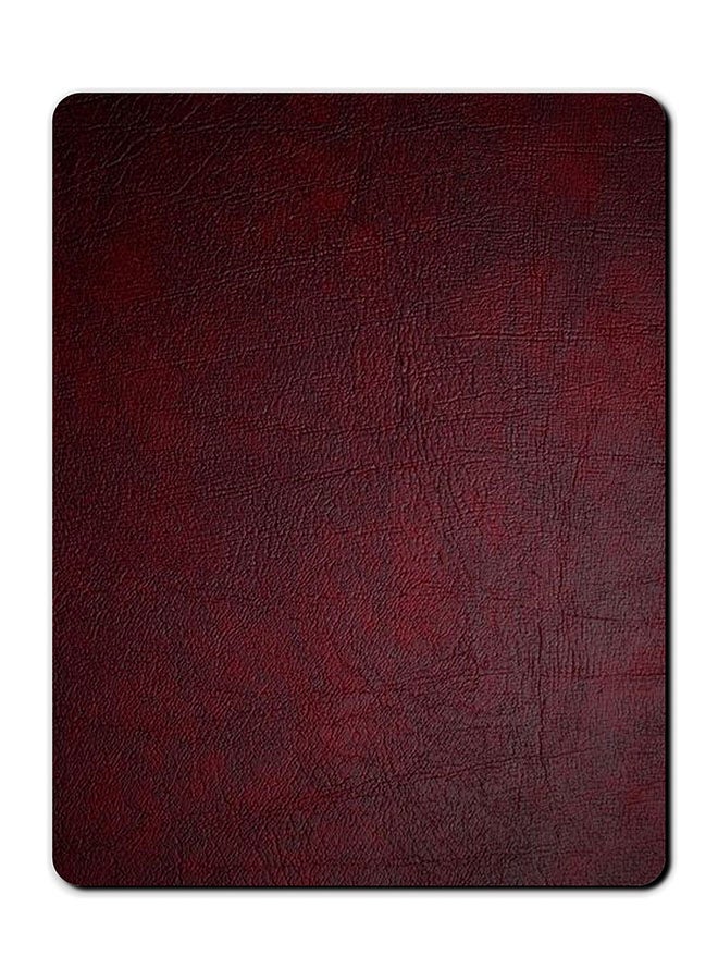 Theodor Leather Printed Smooth Surface Non-Slip Mousepad Red - Image 1