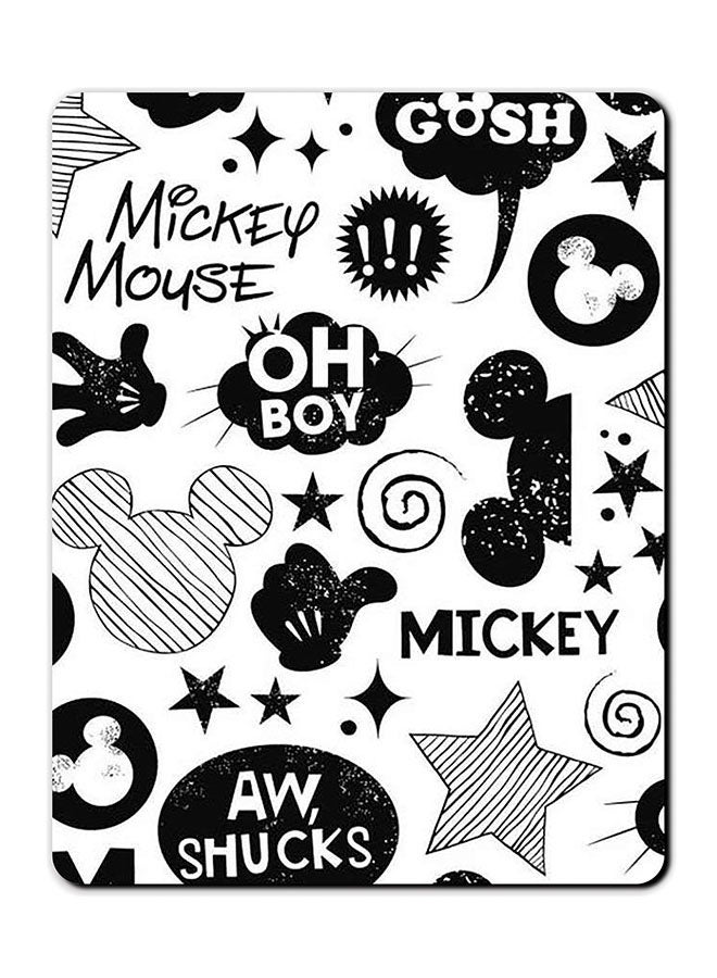 Theodor Mickey Doodle Smooth Surface Printed Non-Slip Mousepad Black/White - Image 1