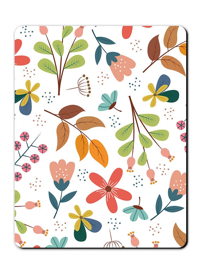Theodor Minimal Flowers Smooth Surface Printed Non-Slip Mousepad Multicolour - Image 1