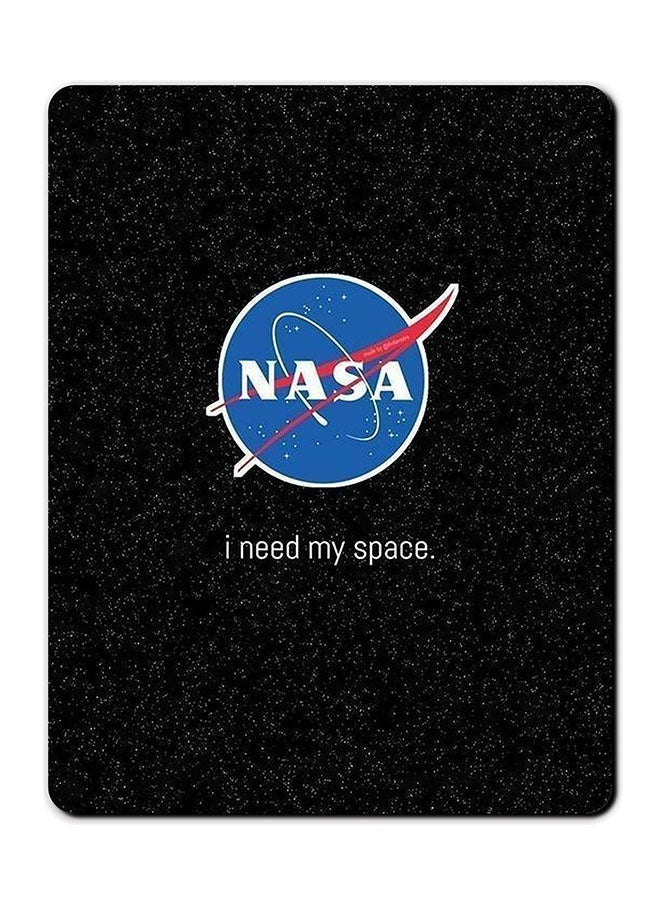 Theodor Smooth Surface Printed Anti-Slip Mousepad Black/Blue - Image 1