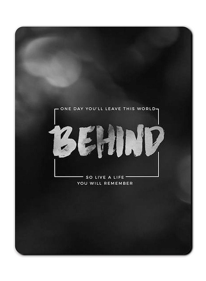 Theodor Smooth Surface Printed Anti Slip Mousepad Black/Grey