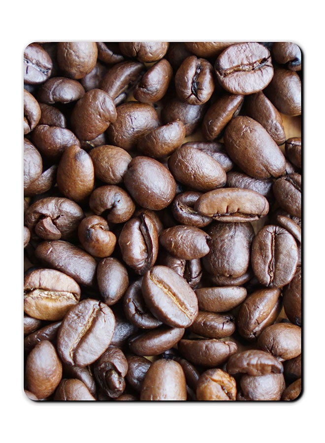 Theodor Only Coffee Beans Printed Anti Slip Mousepad Brown