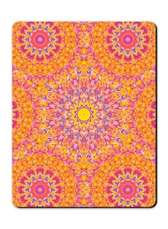 Orange Yellow Carpet Texture Printed Anti Slip Mousepad Multicolour