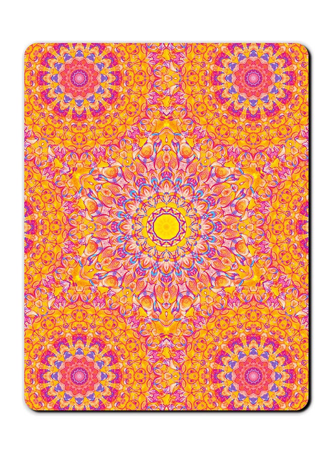 Theodor - Orange Yellow Carpet Texture Printed Anti Slip Mousepad Multicolour - Image 1