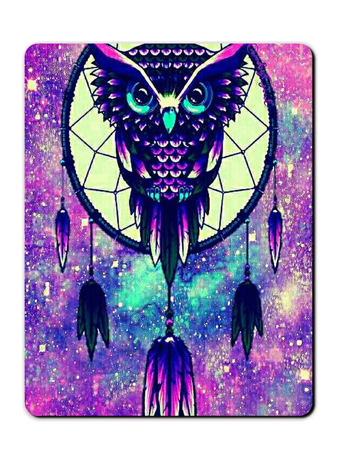 Theodor Owl Printed Anti Slip Mousepad Multicolour