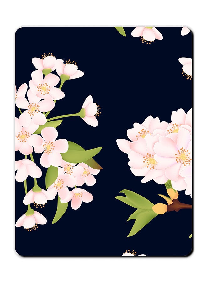 Theodor Peach Flowers Printed Anti Slip Mousepad Multicolour