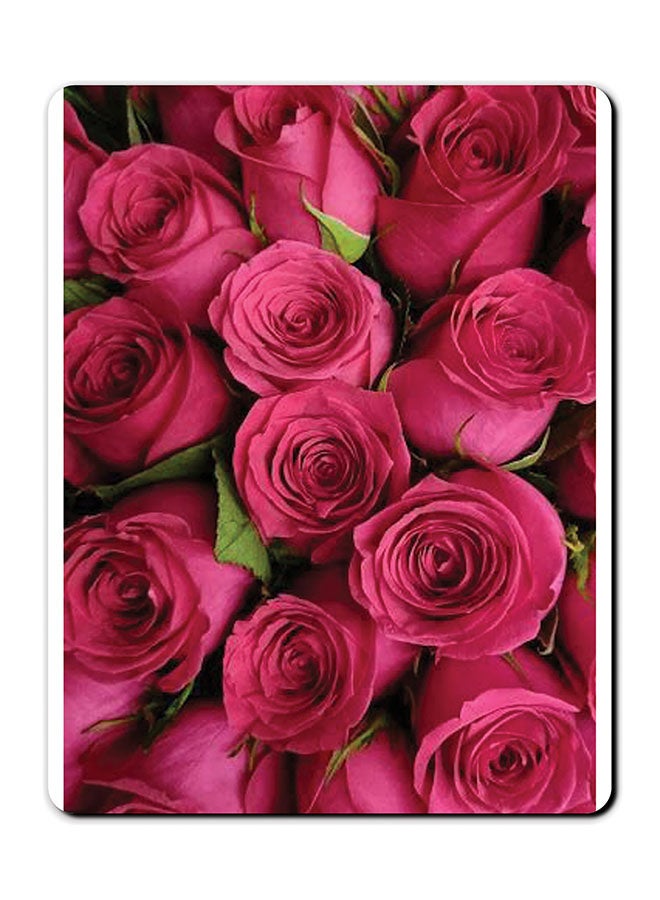 Theodor Roses Printed Anti-Slip Mousepad Pink