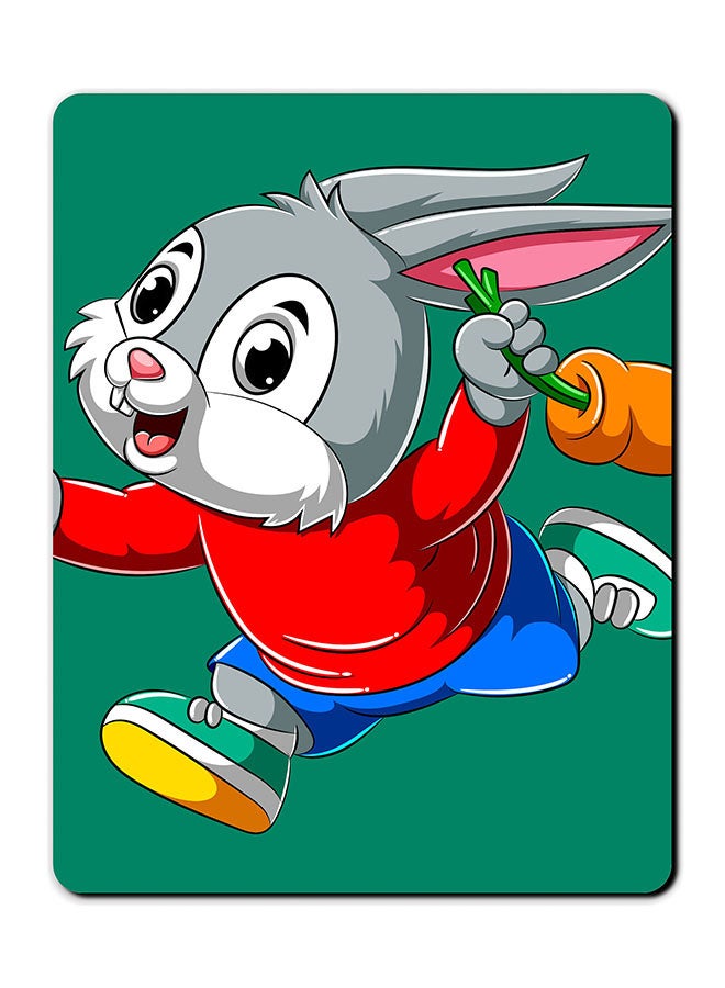 Theodor Rabbit Printed Anti Slip Mousepad Multicolour