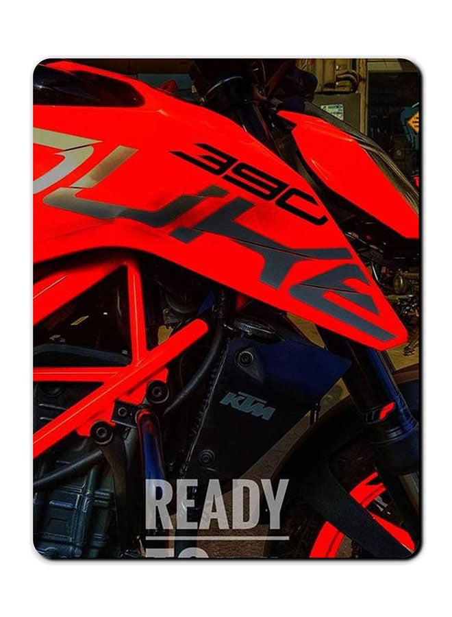 لوحة ماوس مضادة للانزلاق مطبوعة بصورة تعبّر عن الاستعداد للسباق. منتج متعدد الألوان