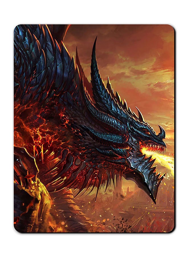 Theodor Real Dragon Printed Anti Slip Mousepad Multicolour