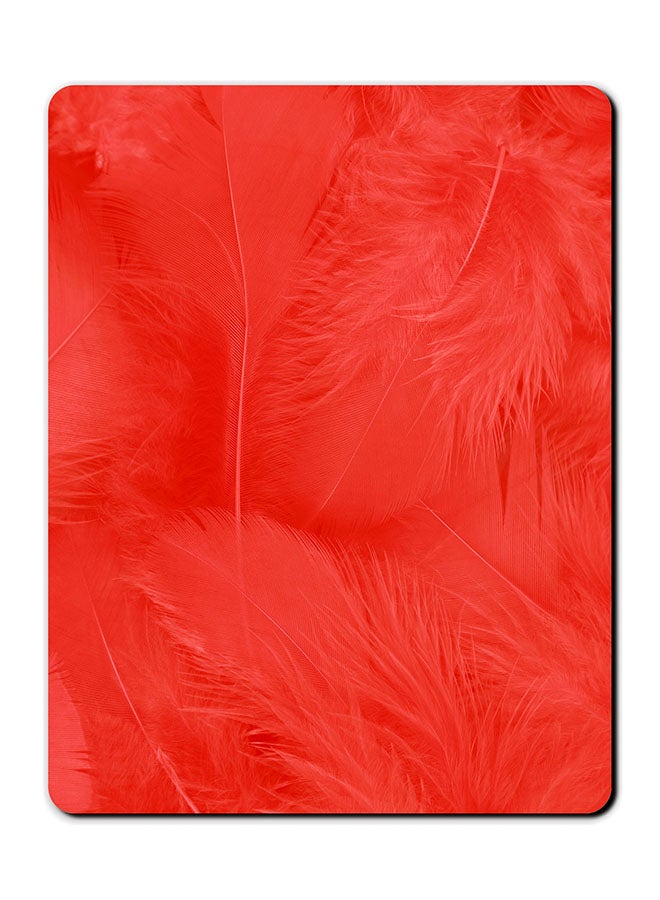 Cloth Pattern Printed Anti Slip Mousepad Red