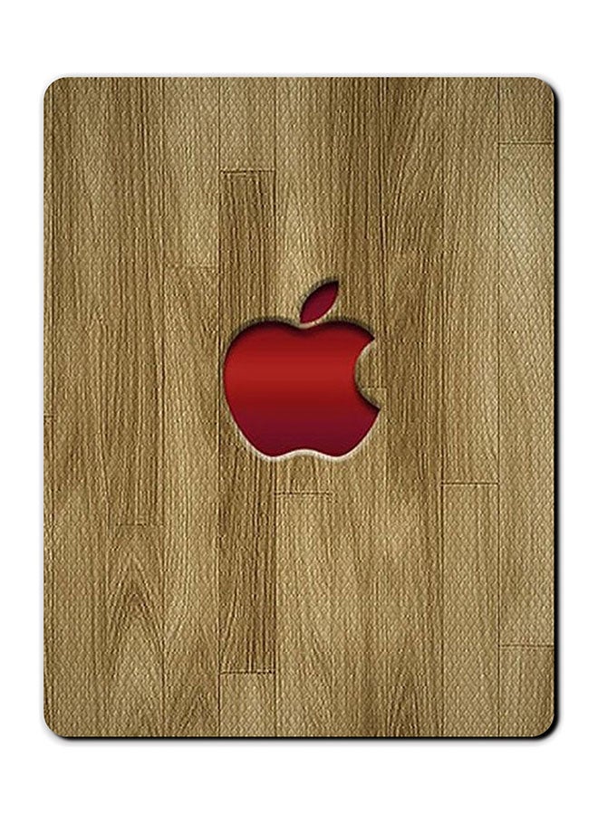 Theodor Apple Logo Printed Anti Slip Mousepad Multicolour
