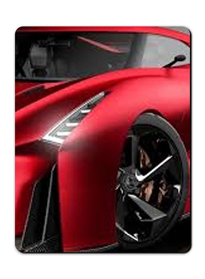 Theodor Sports Car Printed Anti-Slip Mousepad Red