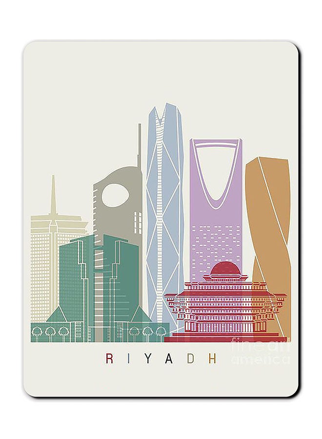 Riyadh Skyline Printed Anti-Slip Mousepad Multicolour