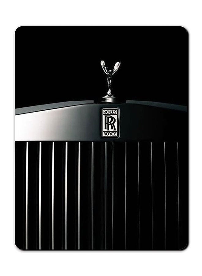 لوحة ماوس مضادة للانزلاق بطبعة صورة مقدمة سيارة رولس رويس متعدد الألوان