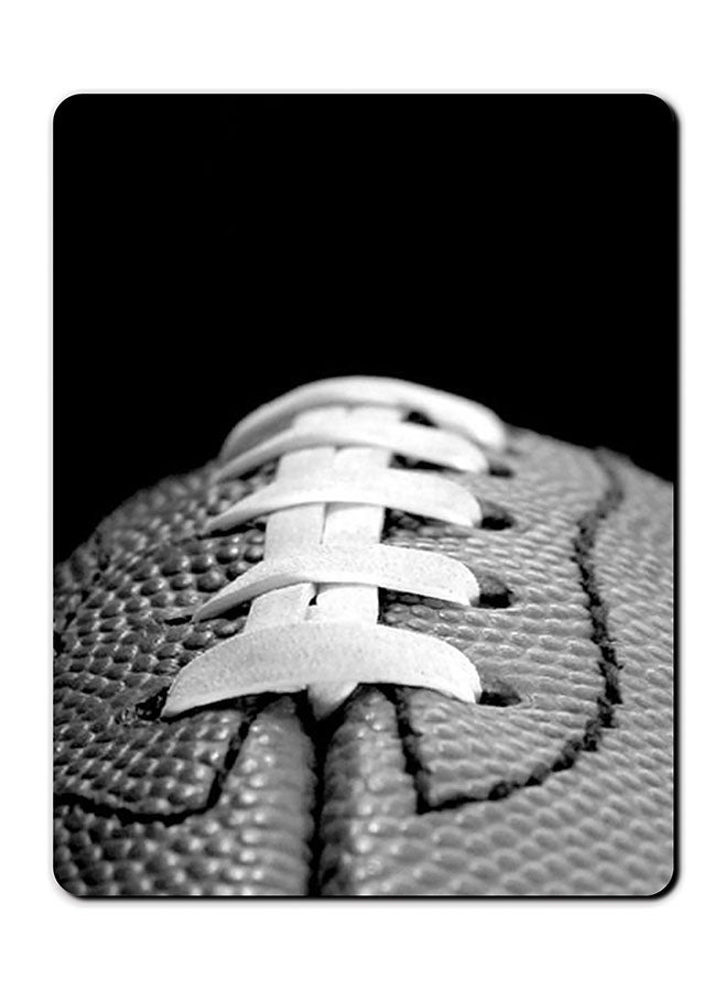 ثيودور لوحة ماوس مضادة للانزلاق مزينة بطبعة كرة أحذية . أسود/ رمادي/ أبيض . - Image 1