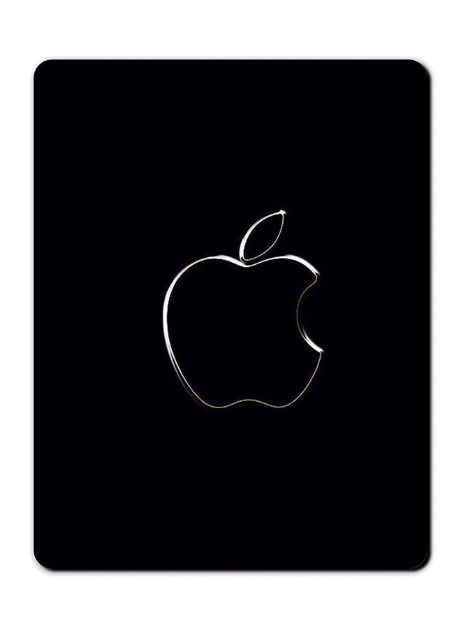 ثيودور لوحة ماوس مضادة للانزلاق بطبعة تفاحة. أسود/ أبيض - Image 1