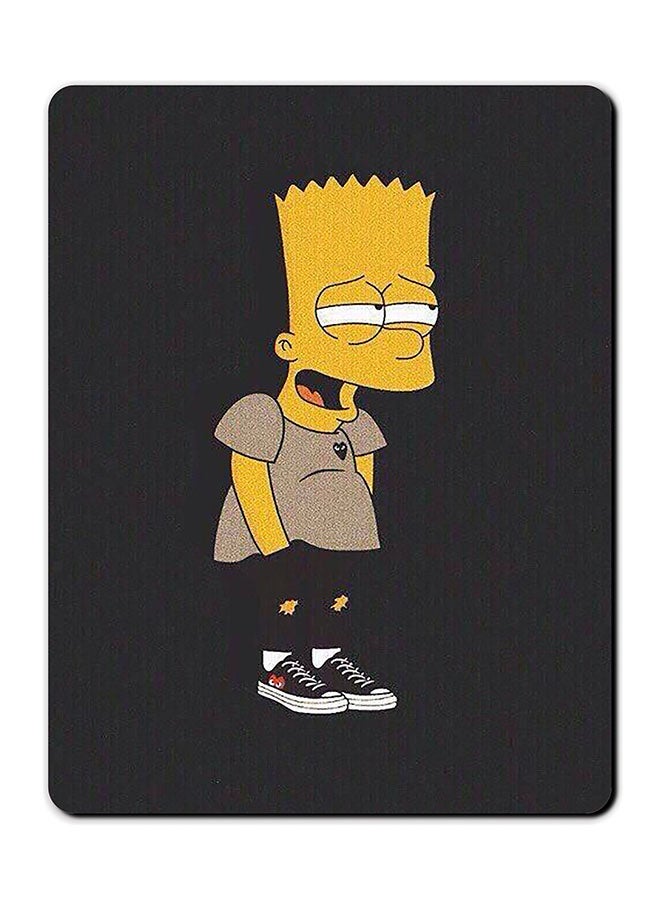 Theodor Simpson Printed Anti-Slip Mousepad Black/Yellow/White - Image 1