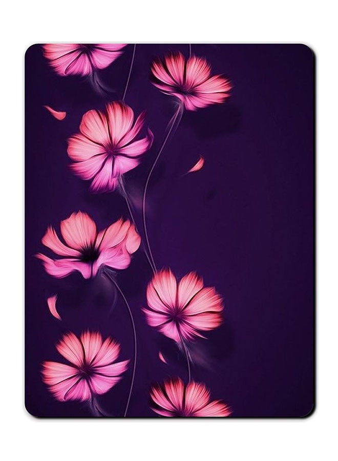 Theodor Flowers Printed Anti-Slip Mousepad Purple/Pink - Image 1