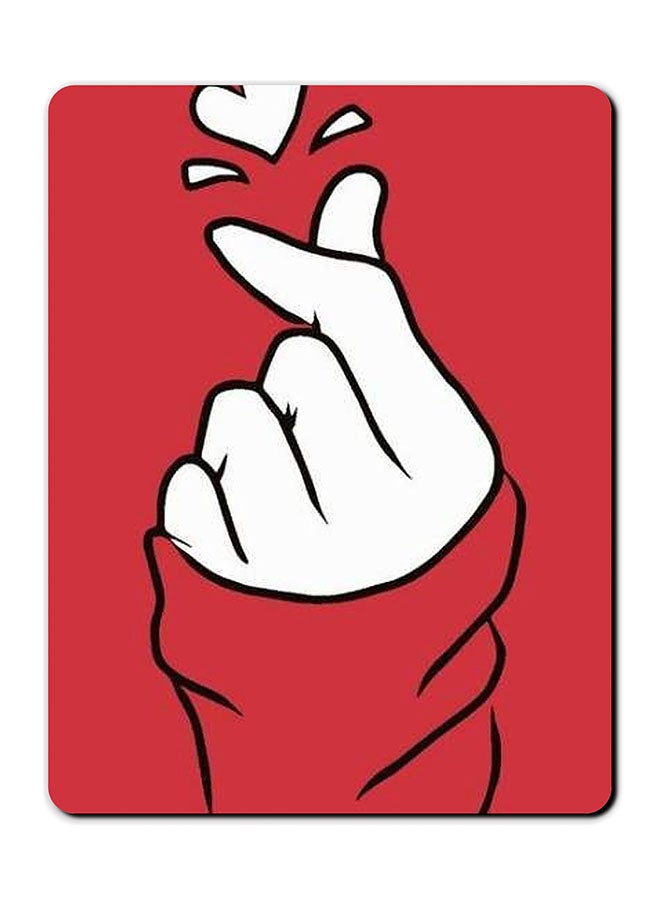 Theodor Snap Love Printed Anti-Slip Mousepad Red/White - Image 1