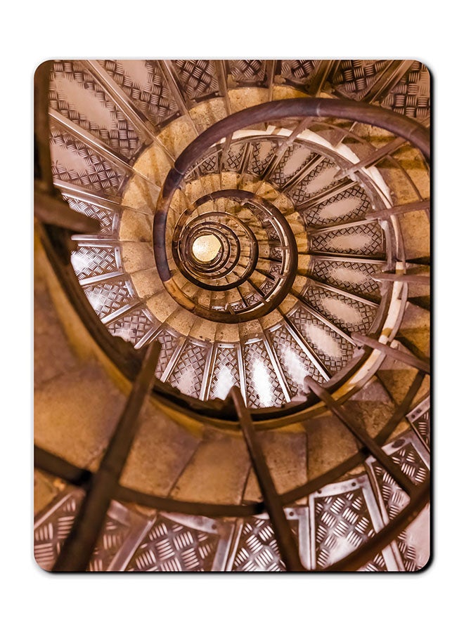 Theodor Staircase Printed Smooth Anti-Slip Mousepad Brown/White - Image 1