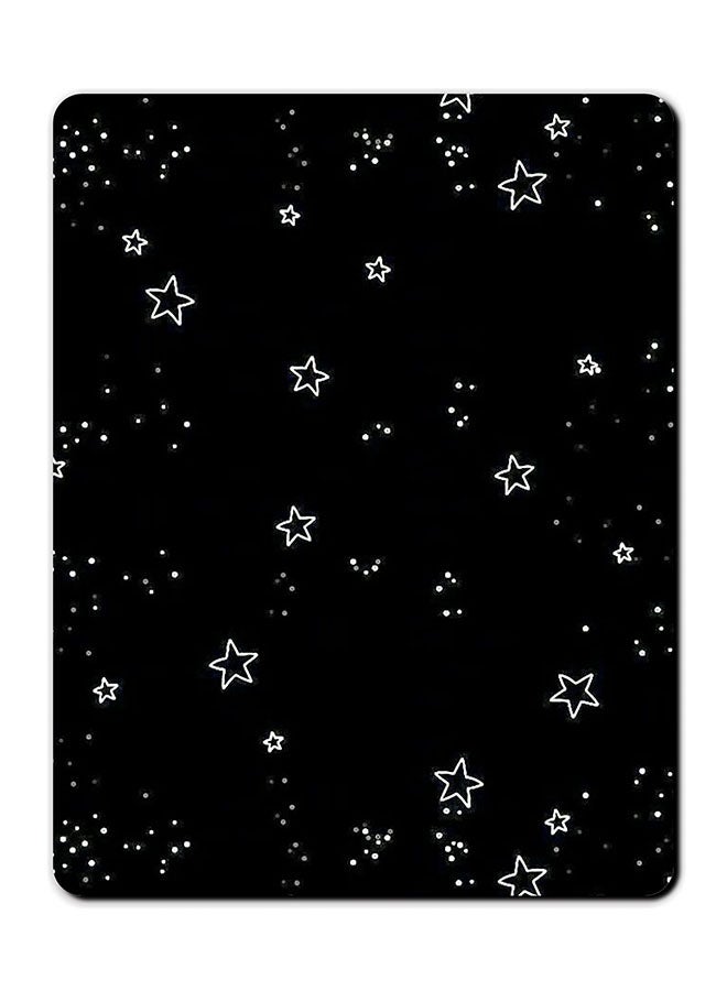 Theodor Stars Printed Smooth Anti-Slip Mousepad Black/White - Image 1